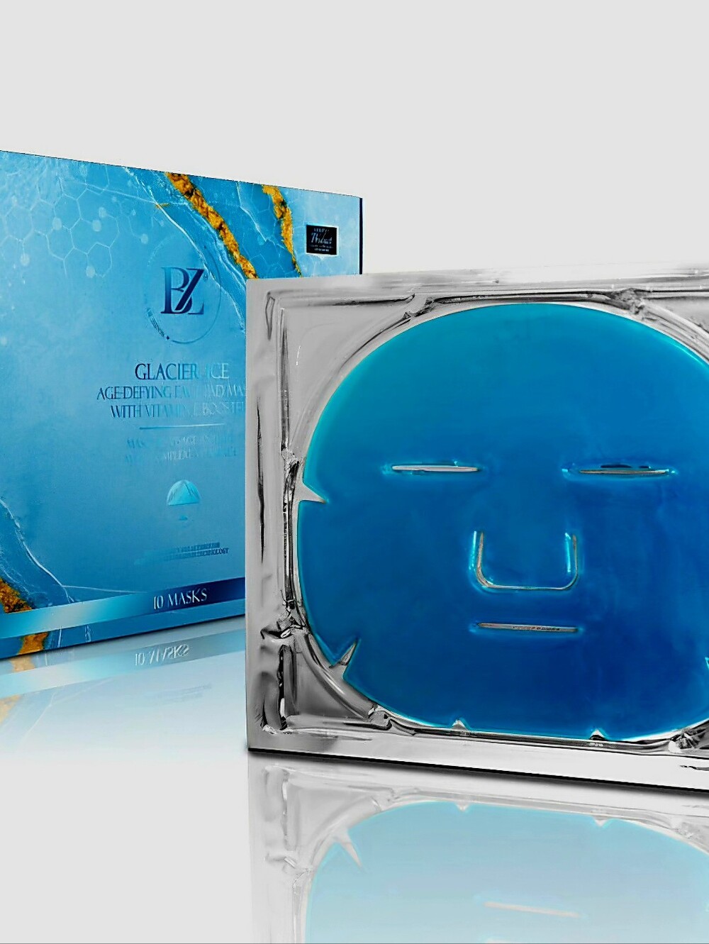 Below Zero Glacier Ice Age-Defying 10pack Face Pad Masks with Vitamin E Booster
